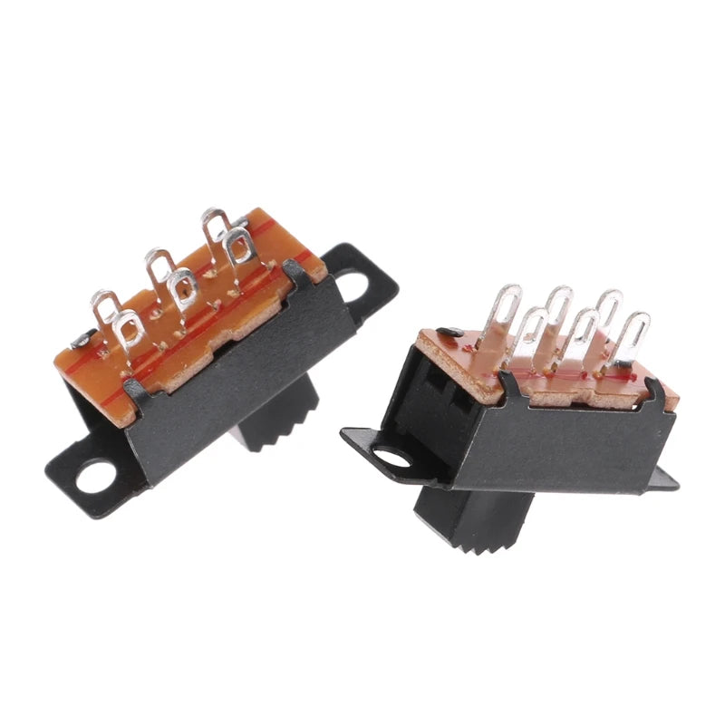 10Pcs SS22F32 6 Pins 2 Positions DPDT On/On Mini Slide Switch 0.5A Toggle Switch Y5GB