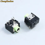 PJ Series 3.5mm Stereo Female Socket with Screw Audio Headphone Jack 3P Vertical Double Channel Connector 393 358 313 306（1-20）