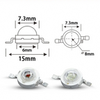 LED Beads 3W 10PCS Infrared IR High Power Black Bracket 60 Degree 120 Degree Lens 850nm 940nm 1100nm