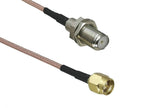 Cable F TV female bulkhead to SMA male plug straight Connector Crimp RG316 RF Coxial Jumper pigtail 4inch~10M