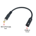 Cltgxdd USB 3.1 Type C Female to 4.0*1.35 5.5*2.5 4.5*3.0 4.0*1.7mm Male DC Plug Jack PD Power Charger Adapter Connector Cable