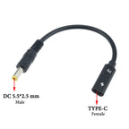 Cltgxdd USB 3.1 Type C Female to 4.0*1.35 5.5*2.5 4.5*3.0 4.0*1.7mm Male DC Plug Jack PD Power Charger Adapter Connector Cable