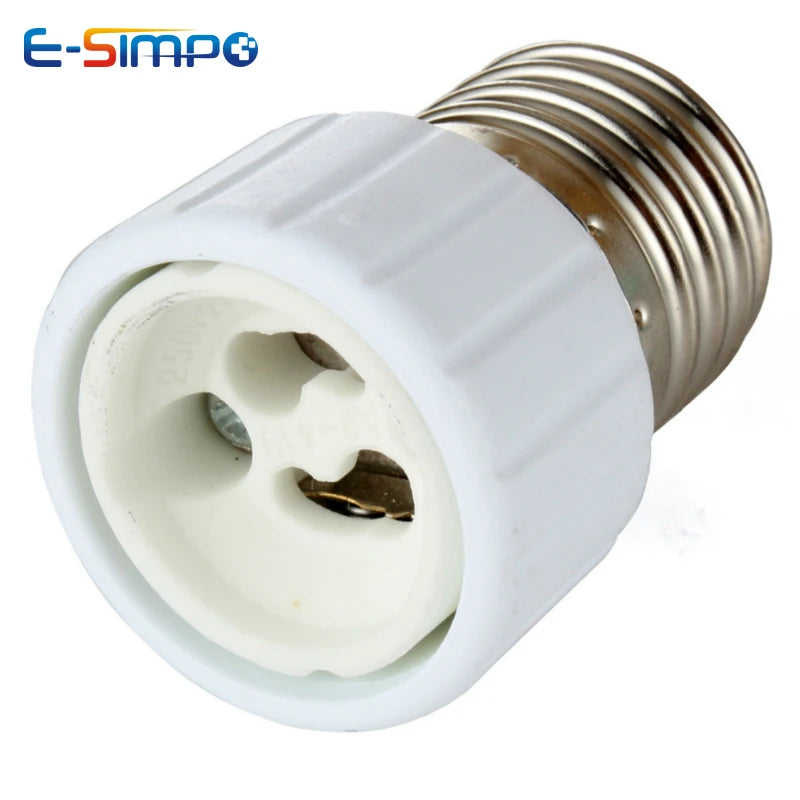 2pcs E17 to GU10, E27 E26-GU10 Porcelain Edison Screw to LED Spotlight Socket Ceramic Lamp Base Converter Extender Adapter