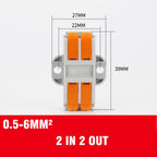 Wire Connector 2/3/4/5/6 Pin Universal Docking Fast Wiring Conductors Push-in Terminal Block Cable Splitter High Power Connector