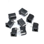 10Pcs DC-005 PCB Mount 5.5 x 2.1 mm Female DC Power Jack Plug Socket Connector Black 2.1 socket Round the needle