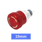 Metal Emergency Stop Switch 16MM 19MM 22MM E-stop Button Rotary Push-pull Emergency Stop Button with LED light 220V 24V 12V