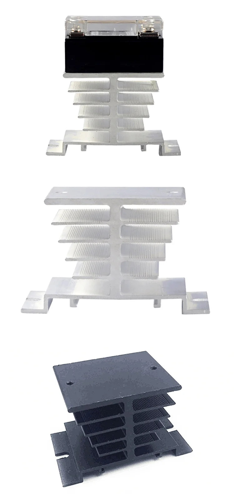 Single Phase Aluminum Heat Sink Dissipation Radiator I-50 Din rail Mount with for 10A 25A 40A Solid State Relay SSR