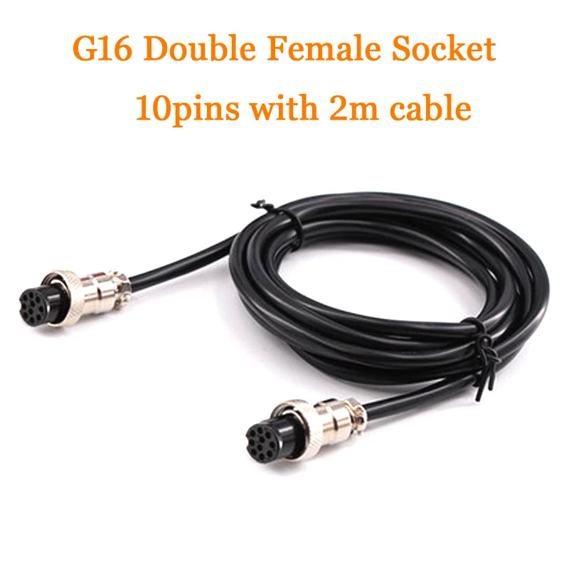 Double GX16 2/3/4/5/6/7/8/9/10Pins Female Air Aviation Connector Power Cable Electrical Terminal Wire Lines Socket with 2m cable