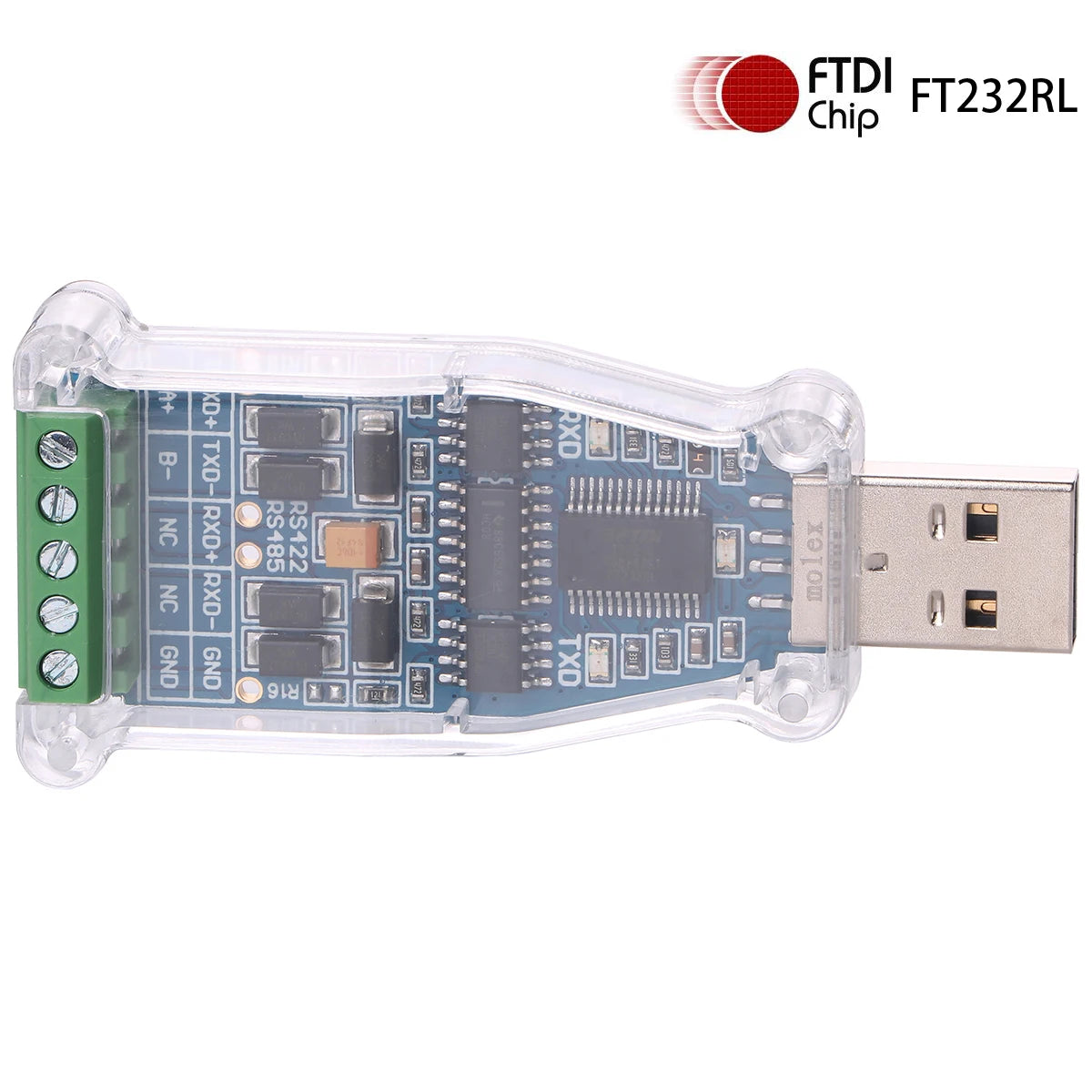 FTDI USB TO 5P Terminal Block RS485 RS422 Serial Converter Adapter