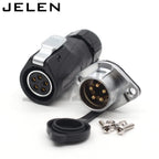 XHE20,  IP67 2/3/4/5/6/7/8/9/10/12 pin Waterproof connector, M20 Panel mount power cable connector male(socket) and female(plug)