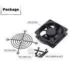 YOUNUON 60mm 80mm 90mm 120mm EC Brushless Fan AC 110V 115V 120V 220V 240V Axial Fan with Srews/Grill 6025 8025 9225 12025 12038