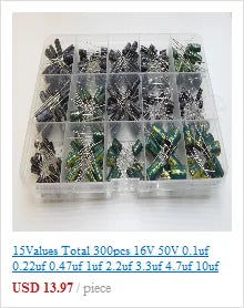 50pcs/lot 3296W Series 500R 1K 2K 5K 10K 20K 50K 100K 200K 1M Multi-turn Potentiometer 10K Variable Resistors with Box Set