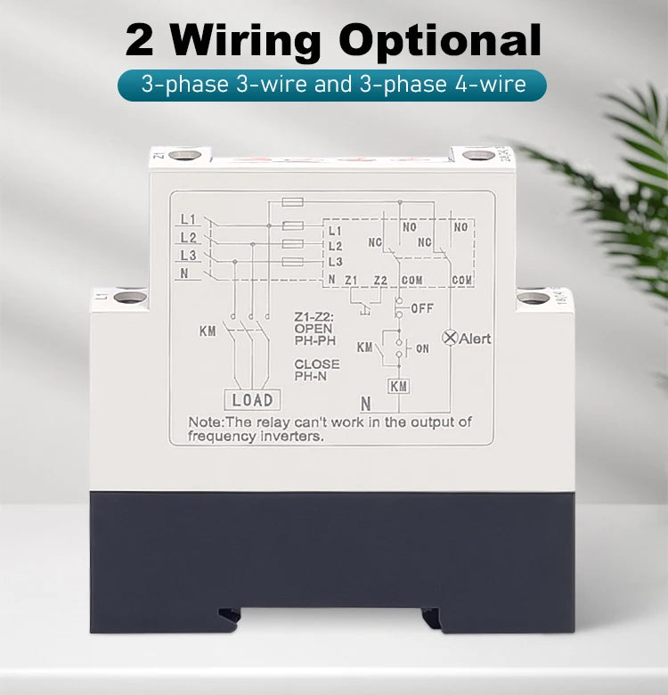 Ginri JVRD-P01 Three phase voltage monitoring relay switchable 8 level rated voltage 220-460V over&under voltage protector