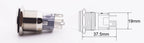 Push Button Switch Electric Waterproof Power 6v 12v Led Light Momentary on Off 8/10/12/16/19/22/25/30mm Micro Pressure Switches
