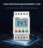 TOMZN 3 Phase Din Rail Adjustable Under Over Voltage Protector Voltage Monitoring Sequence Protection Relay