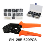 SN-28B 620PCS Dupont Crimping Tool Kit Pliers Ferrule Crimper Wire Tool JST-XH Terminals Set 2.54mm Pitch Female Pin Header