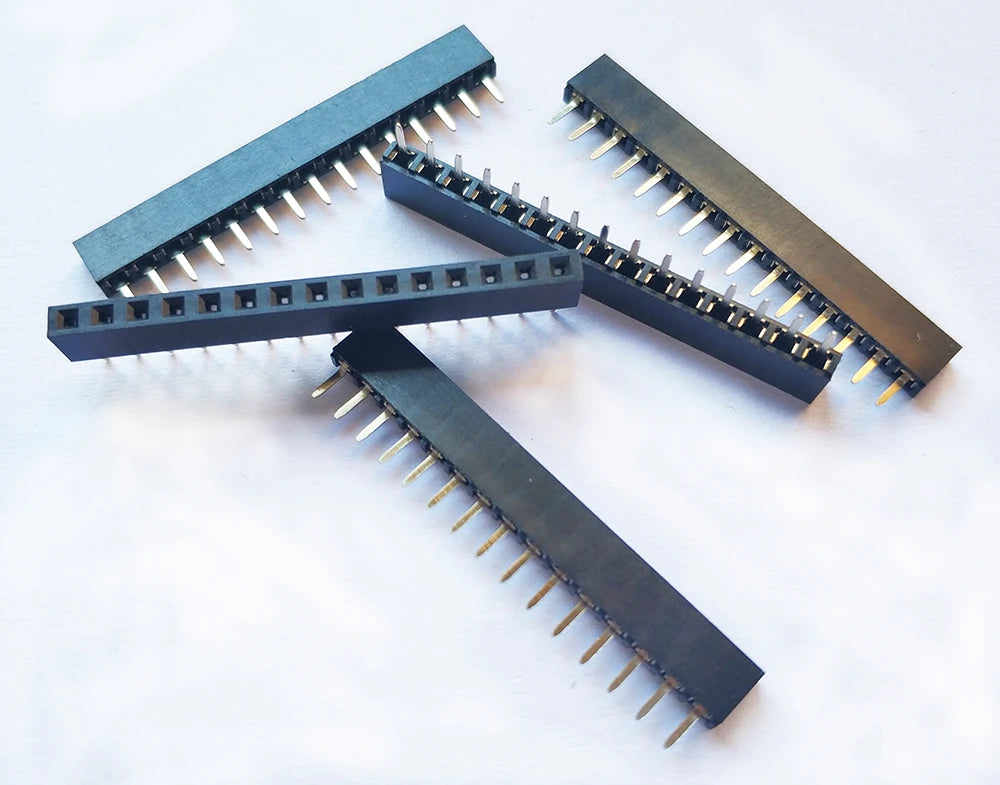 100pcs 2.54mm PH5 Single Row Straight 1X2P/5P/6P/10P/15P/40P Short Version Rohs Goldplate PCB Female Pin Header Socket Connector