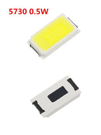 500PCS SMD LED 2835 5730 Chip 0.5W 1W 3V 6V 9V 18V 30V Beads Light White 4000K 120LM Surface Mount PCB Light Emitting Diode Lamp