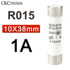 10Pcs 10*38 Fast blow Ceramic Fuse 10x38mm Fuse 500V  1A 2A 3A 4A 5A 6A 8A 10A 16A 20A 25A 32A  RO15 RT19 RT14 RT18