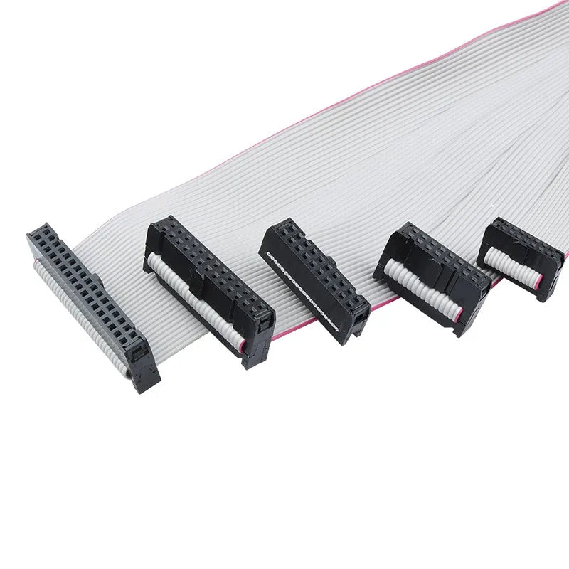 2.54mm Pitch FC-6/8/10/14/16/20/24/40/50/64 PIN JTAG ISP DOWNLOAD CABLE Gray Flat Ribbon Data Cable FOR DC3 IDC BOX HEADER