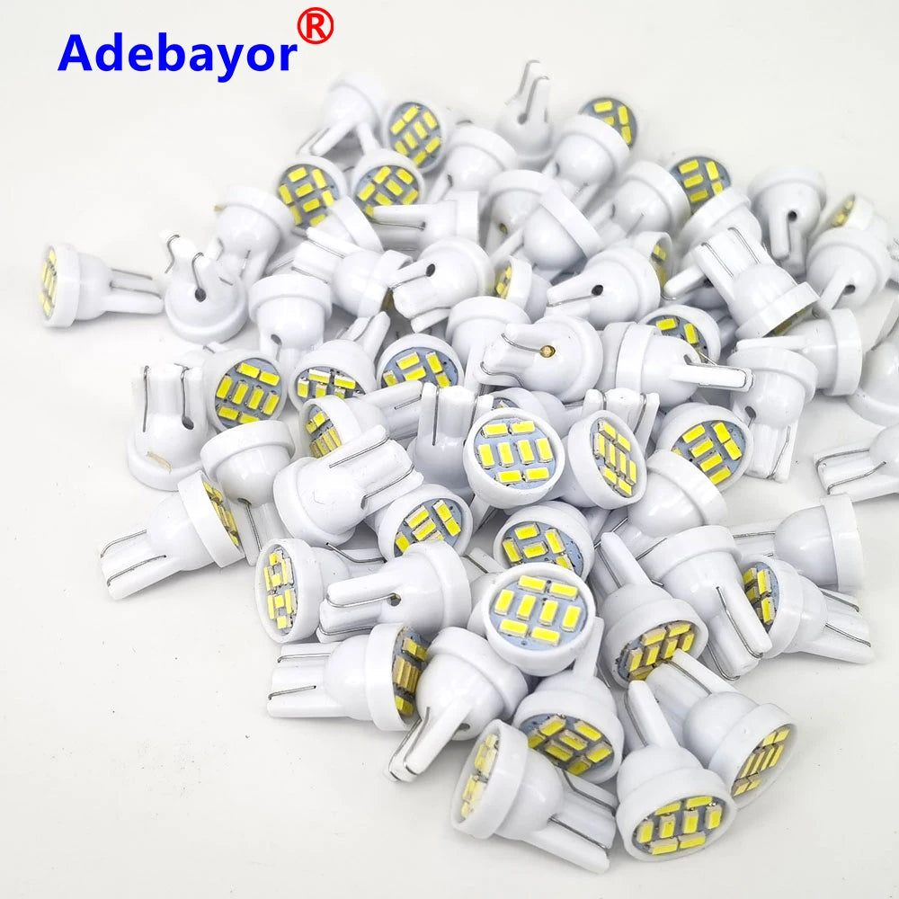 500pcs 5500k White T10 8 Smd 3014 LED 8smd 8led 194 168 192 W5W Wedge Led Reading Lamp Interior Lights DC 12V