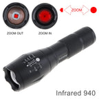 SecurityIng A100 850nm IR Hunting Flashlight Zoomable Infrared 940nm LED Torch Outdoor Waterproof IR Night Vision Light