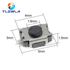 100PCS 3*4*2.0 2P Button Two Foot Feet 2Pin SMD Patch Tact Switch Vertical Push-Button Switch Micro 3 * 4 * 2 mm