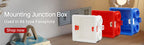 AMPCOM 86-type Wall Faceplate With Mounting Junction Box , Networking Telephone Socket Outlet Mount Panel For RJ45 RJ11 Module