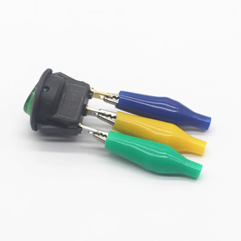 6Pcs Alligator Clips Electrical DIY Test Leads Alligator Double-ended Crocodile Clips Roach Clip Test Jumper Wire 28mm