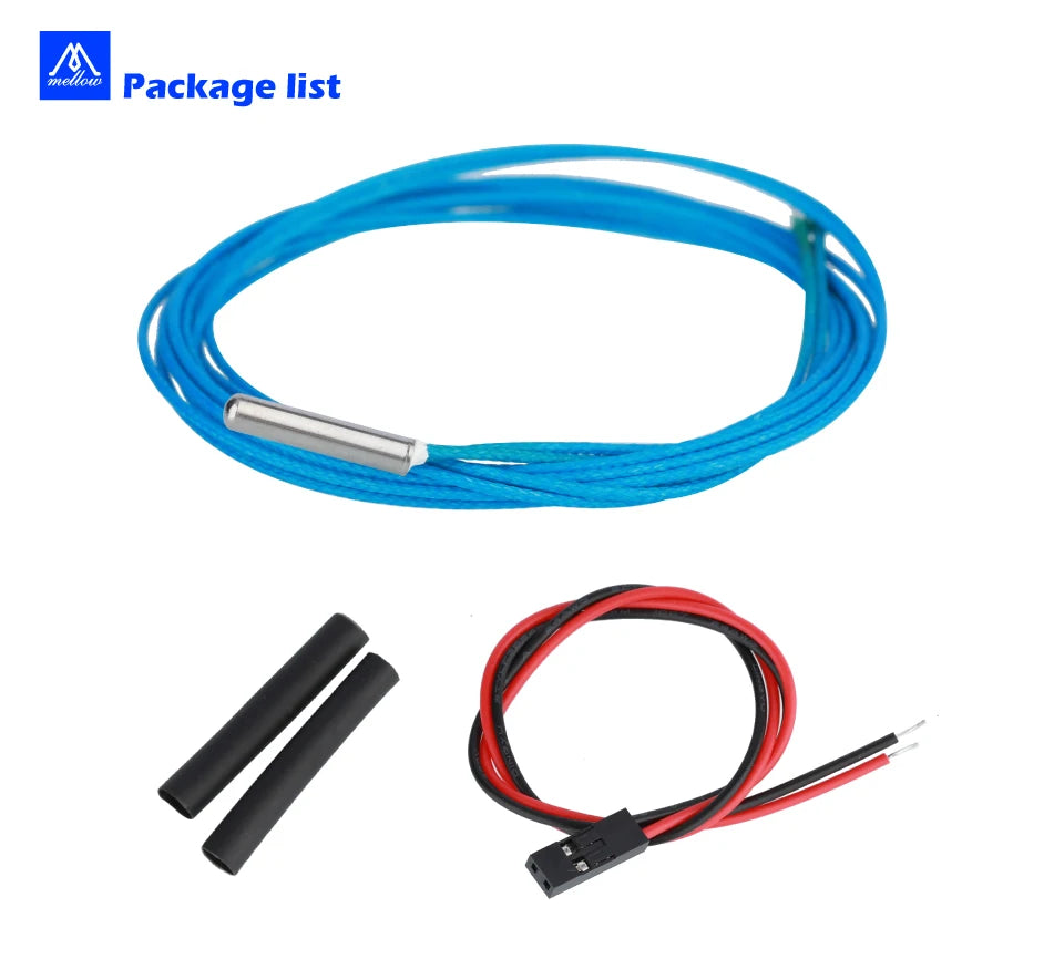 Mellow High Temperature ATC Semitec 104GT-2 104NT-4-R025H42G Thermistor Cartridge 104 for V6 Volcano Heater Block