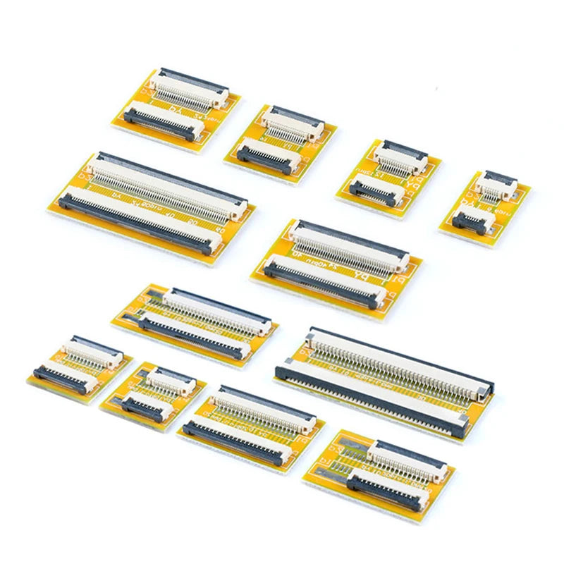 2PCS FPC FFC Flexible Flat Cable Extension Board 0.5MM/1.0MM Pitch 6 8 10 12 14 20 30 40 50 PIN Connector