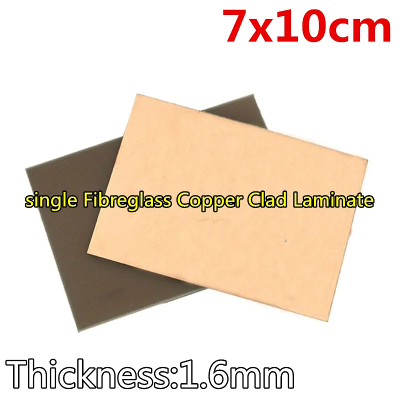 1pcs single Fibreglass Copper Clad Laminate Experimental breadboard 7x10 10x15 15x20 20x20 20x30 30x40 50x60cm PCB