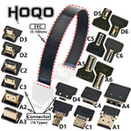A4 Flexible HDMI-Compatible FFC FPV Ultra Thin Micro HDMI Female A4 Flat Cable Cord to HDMI Mini 90 Degree Micro Male FPC