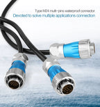 CNLINKO M24 Waterproof Circular Aviation Connector GEN3 10/12/19/24P Metal Shell Male/Female for Industrial & Medical Equipment