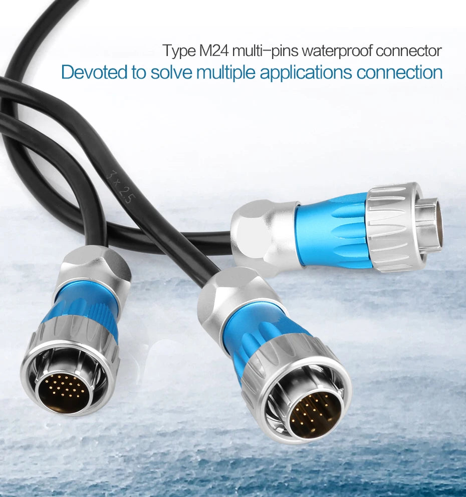 CNLINKO M24 Waterproof Circular Aviation Connector GEN3 10/12/19/24P Metal Shell Male/Female for Industrial & Medical Equipment