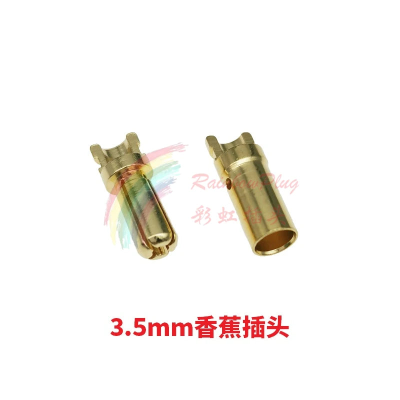 Amass Bullet Banana Plug Connector 3.5mm 4mm 5.5mm 6mm 6.5mm 8mm Male Or Female for RC Motor ESC Battery Part Gold PlatedARE4