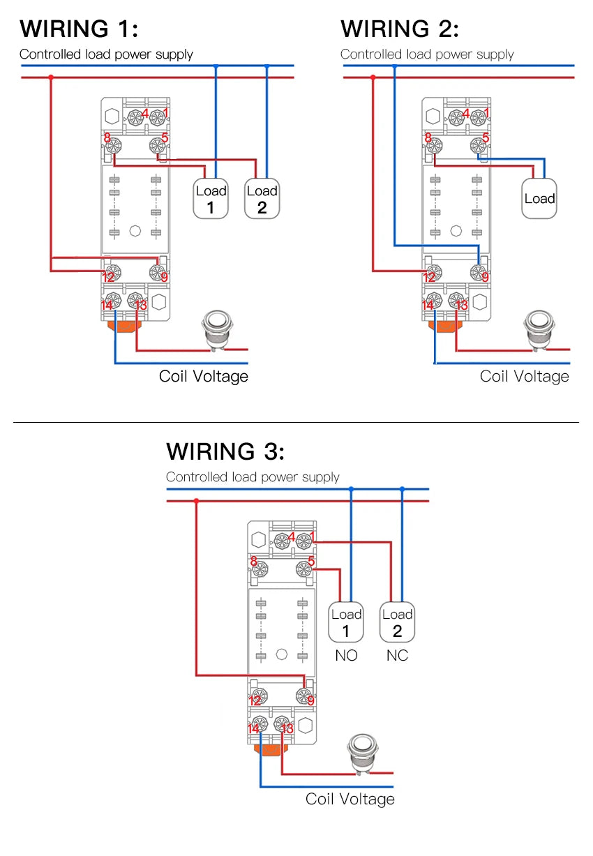 Relay MY4P HH54P MY4NJ Coil General DPDT Micro Mini Electromagnetic Relay Switch with Socket Base LED AC 110V 220V DC 12V 24V