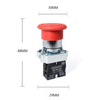 XB2-BS142 XB2-BS442 XB2-BS542 1NC Key Emergency Stop Rotary Push Button Switch 2 Position Locking 22mm Mushroom Head Button