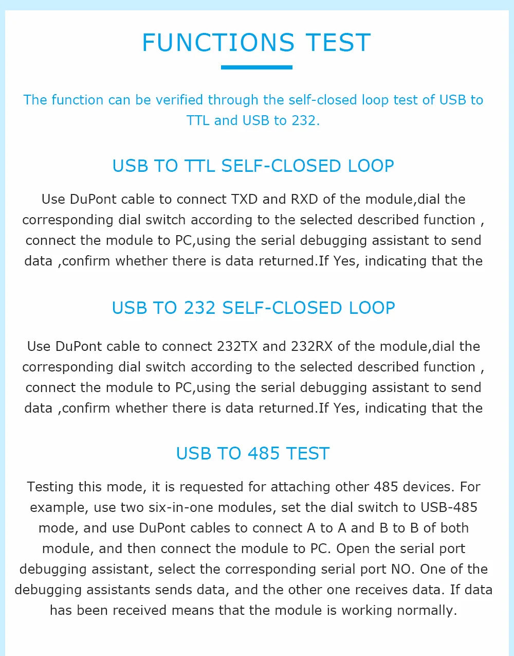 WitMotion USB-UART 6-In-1 Converter, Multifunctional USB-TTL/RS485/232, TTL-RS232/485,232-485)Serial Adapter, CH340/ CP2102 Chip