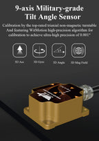 WitMotion HWT9053(X/Y±0.001°)3-Axis Acceleration+Gyro+Euler Sensor IP68 AHRS IMU Built in RM3100 Magnetometer Chip for UAV Robot