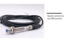 Cloweit M8 3 4 Pins PVC LED IP67 Sensor Cable Connector Type A Socket Plug 2m Waterproof Male&Female Straight Angle Flange