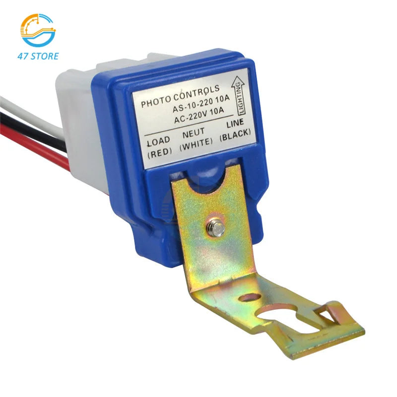 Automatic On Off Photocell Street Lamp Light Switch Controller DC12V AC 220V 50-60Hz 10A Photo Control Photoswitch Sensor Switch
