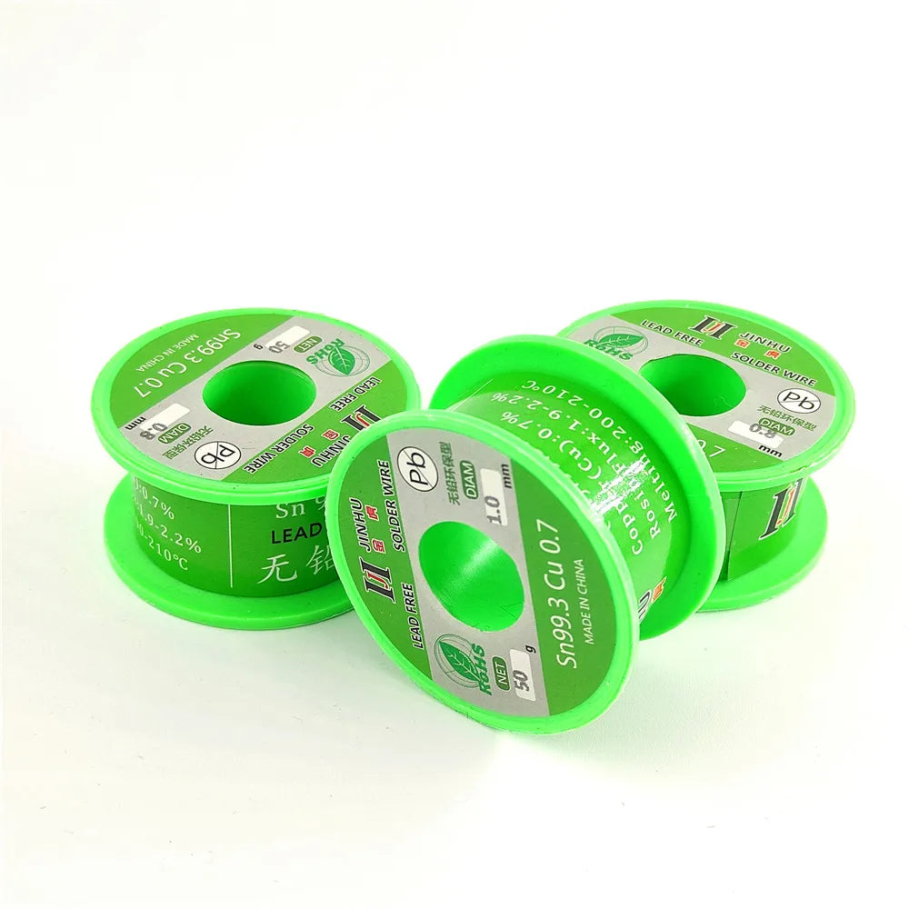 Lead-free Solder Wire SN99.3 Cu0.7 Environmental Protection Tin Wire Flux Reel Welding Line Soldering Wire Roll High Purity