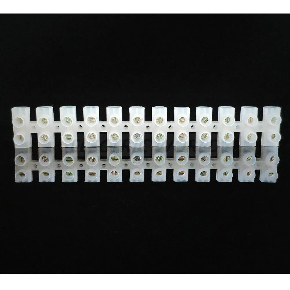 Plastic Terminal Block Wire Connector 5A 10A Dual Row 12 Positions Screw Terminal Block Cable Connector Electric Barrier Strip