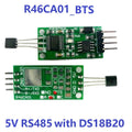 DC 3.7-25V DS18B20 RS485 RS232 TTL Modbus RTU Temperature Sensor Remote Acquisition Monitor Module For Arduino PC PLC MCU