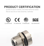 3 4 5 6 8 Pins M8 Solder Welding A D Coding Male Female Panel Mount IP67 Sensor Circular Connectors