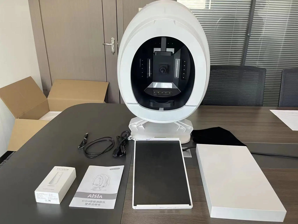 New 3D Facial Skin Analyzer Machine 15.6 inch Skin Analyzer Facial Machine 8 Light Spectrum Skin Analysis Scanner