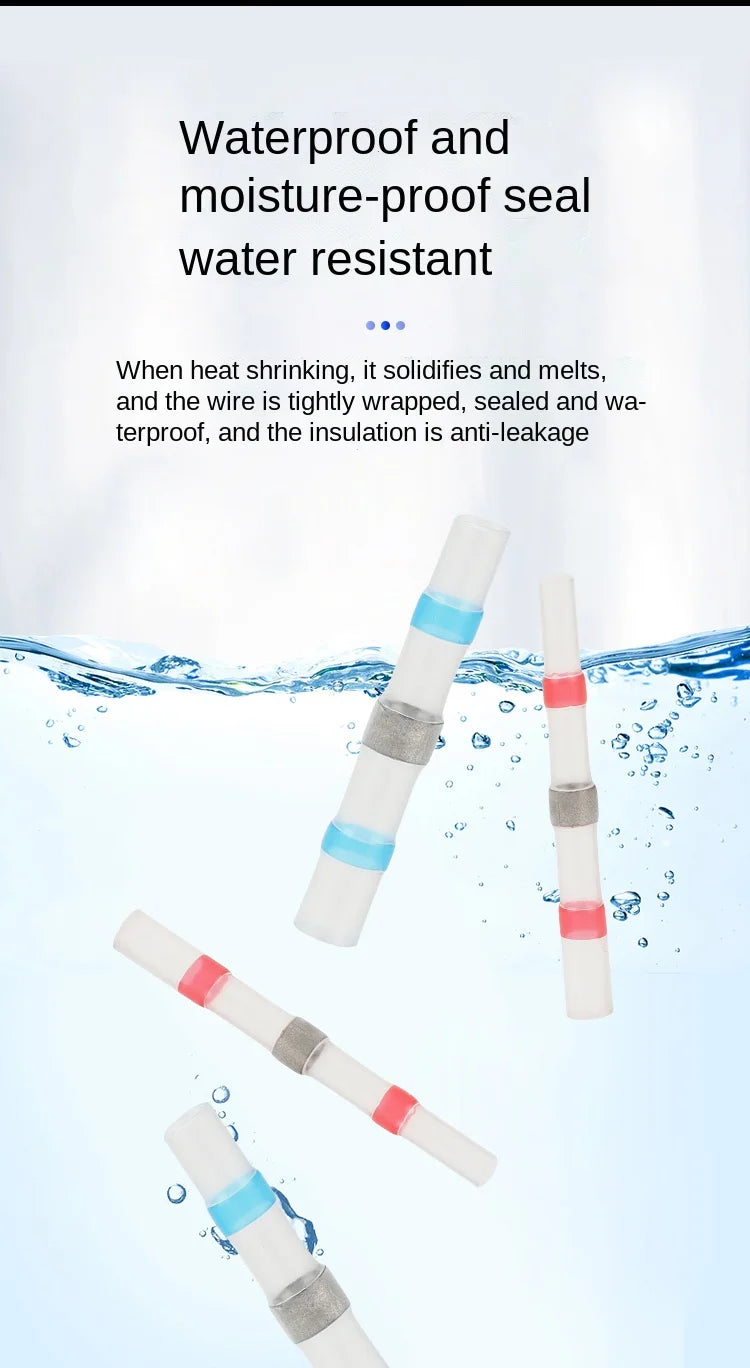 Solder Waterproof Heat Shrink Tubing Insulated Sealed Wire Connectors Car Marine Use Quick Wiring Terminals Cable Butt Sleeve