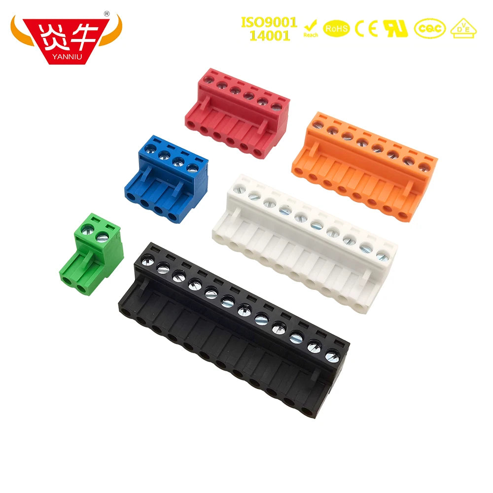 50Pcs KF2EDGVC 5.08 2P ~ 12P PCB CONNECTOR PLUG-IN TEMINAL BLOCK 2EDGVC 5.08mm 2PIN ~ 12PIN MSTBVA 2,5 G 1758018 PHOENIX  KEFA
