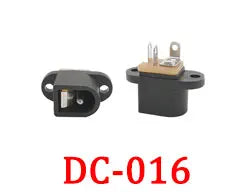 100Pcs DC005 5.5x2.1mm DC Power Supply Jack Socket Female Mount Connector DC-005 2.1mm X 5.5mm Black Barrel-Type PCB Holder